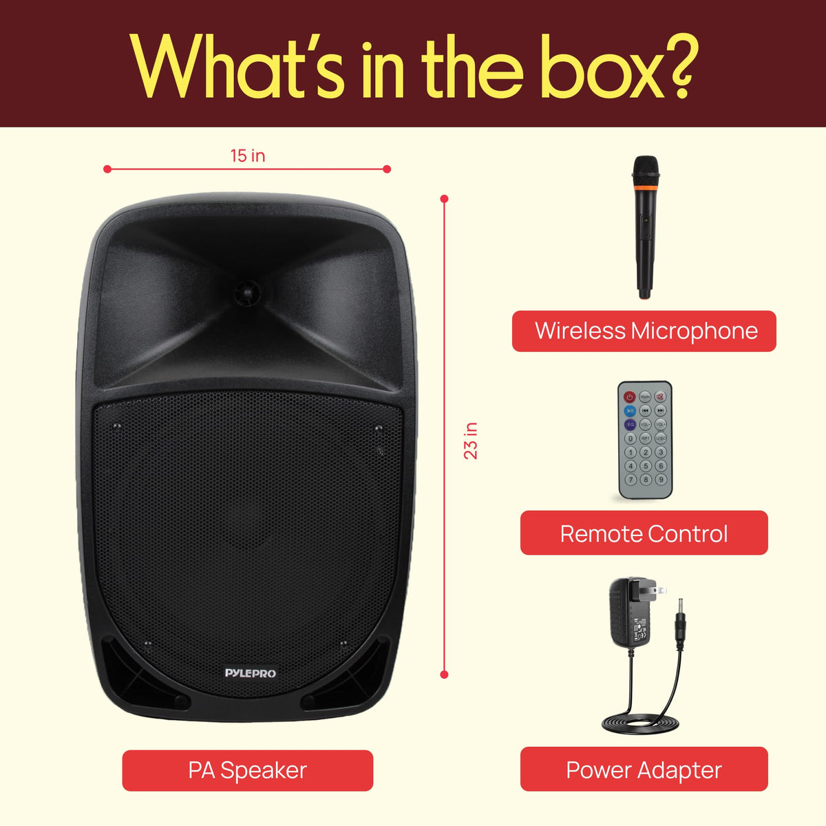 1200W Portable Bluetooth PA Speaker with Subwoofer and Wireless Microphone L37864