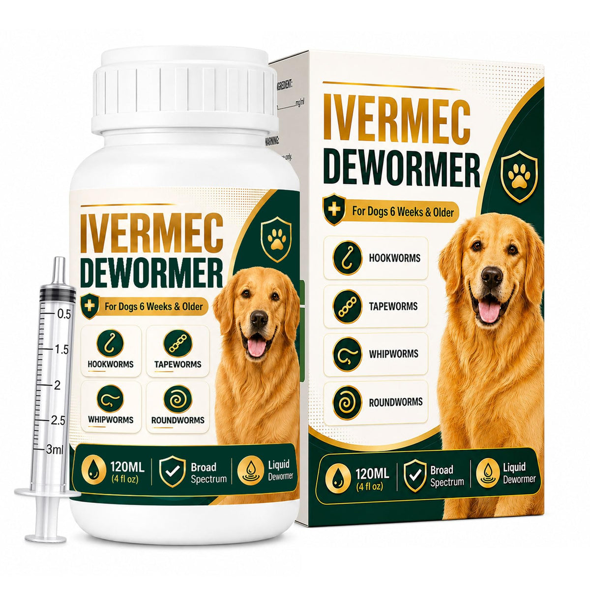 Liquid Broad Spectrum Dog Dewormer 120ml W155