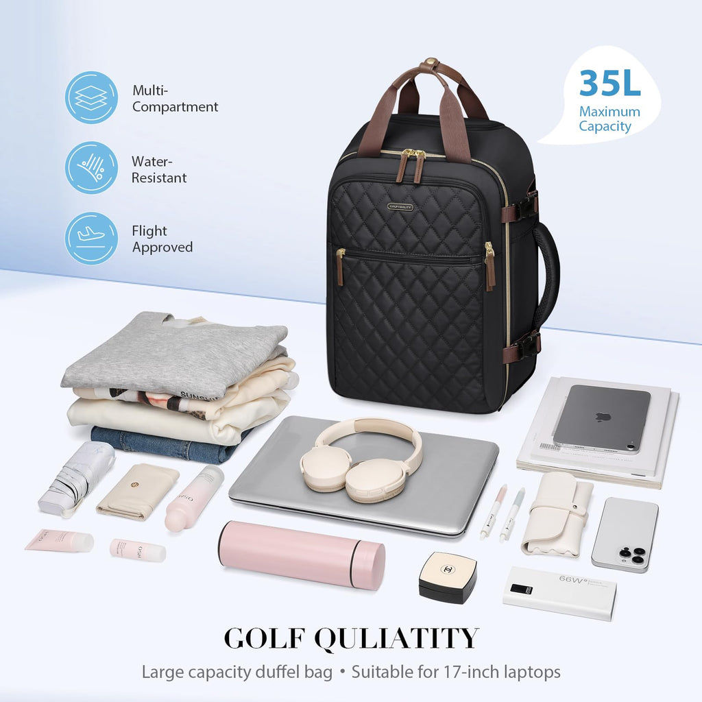 Black Rolling Laptop Backpack with Wheels O330