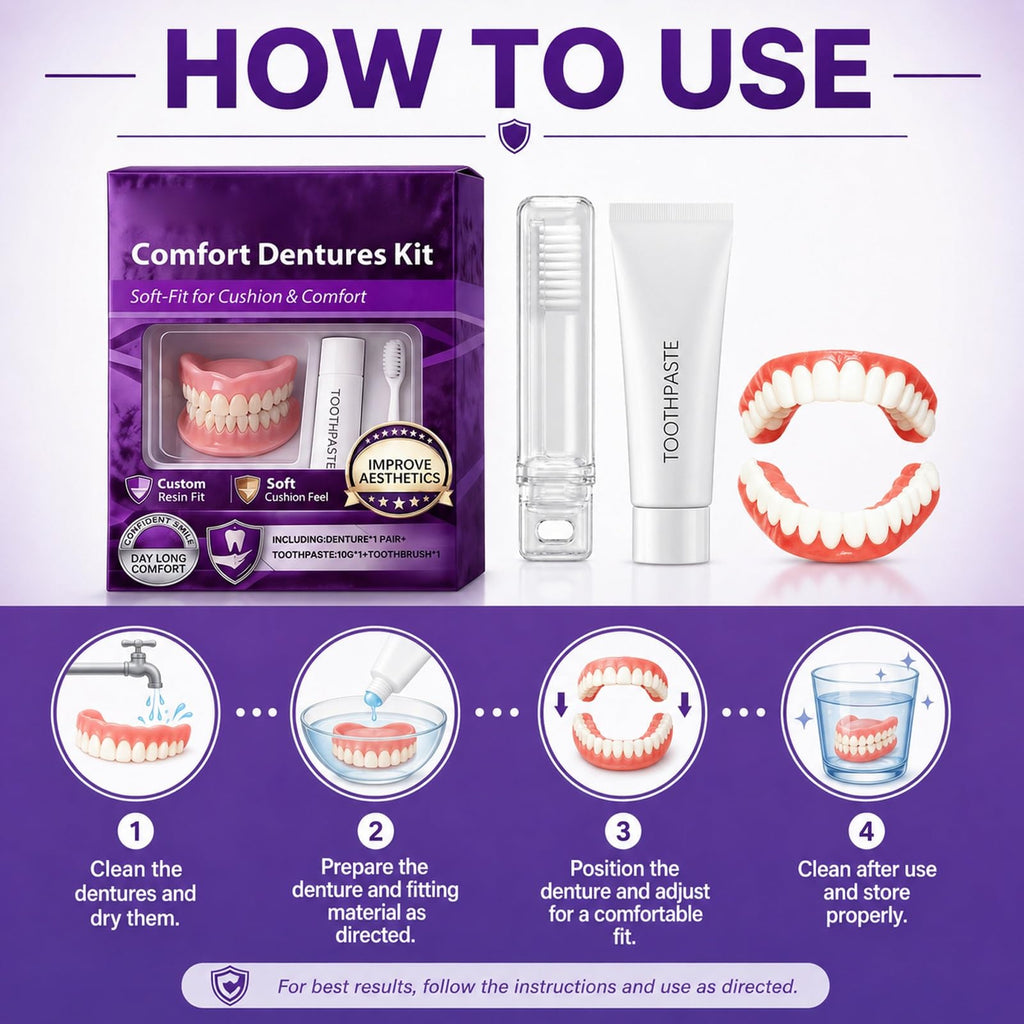 Silicone Dentures Upper & Lower Set J559329