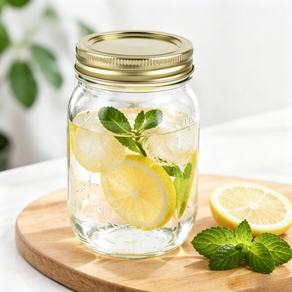 16 oz Glass Mason Jars with Lids and Bands, 12 Pack A797