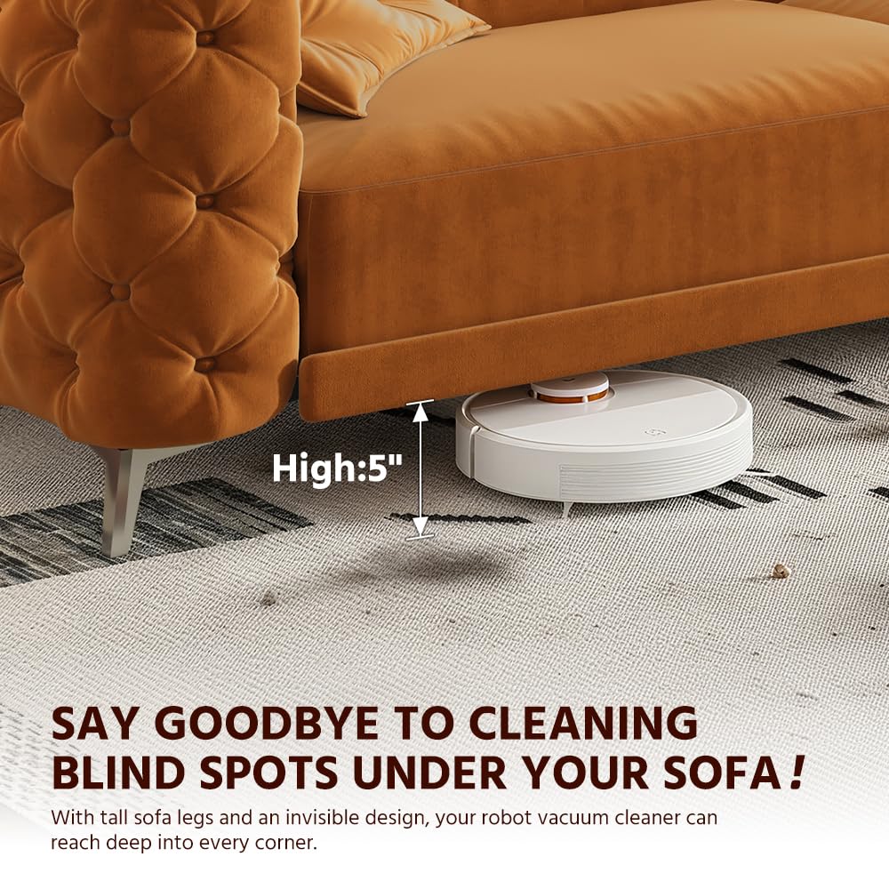 King Velvet Pull Out Sleeper Sofa with Ottoman I86071