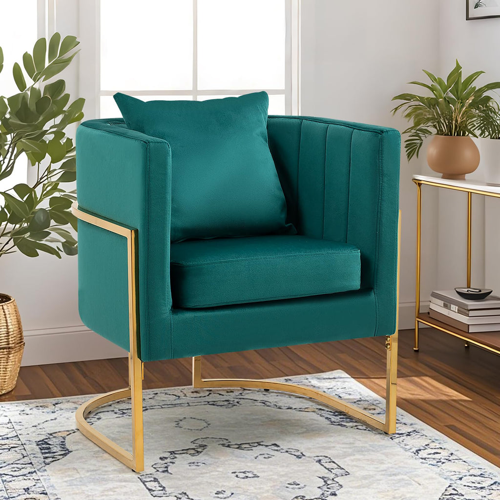Velvet Accent Chairs Set of 2 Green B4385