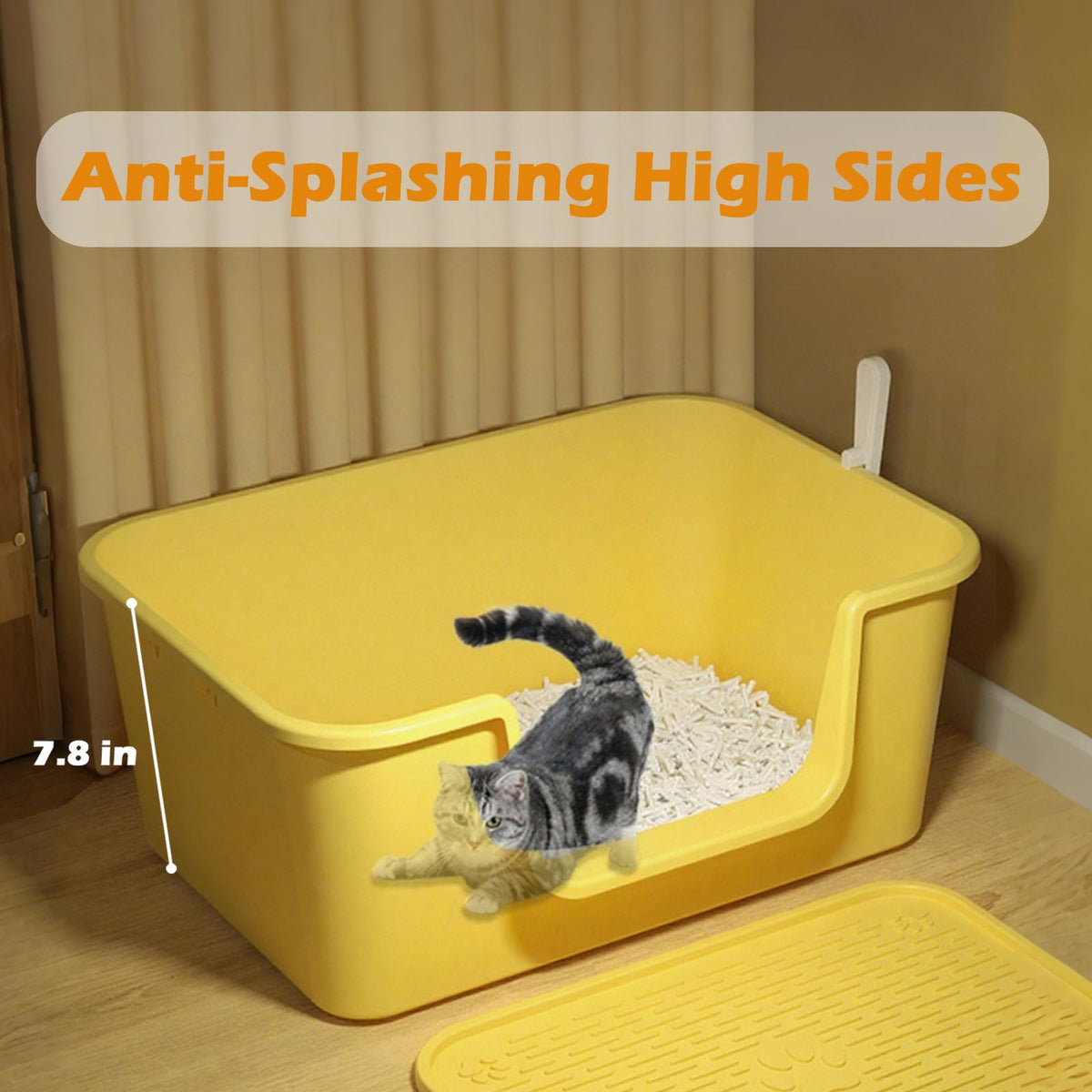 Low Entry High Sides Cat Litter Box C4768