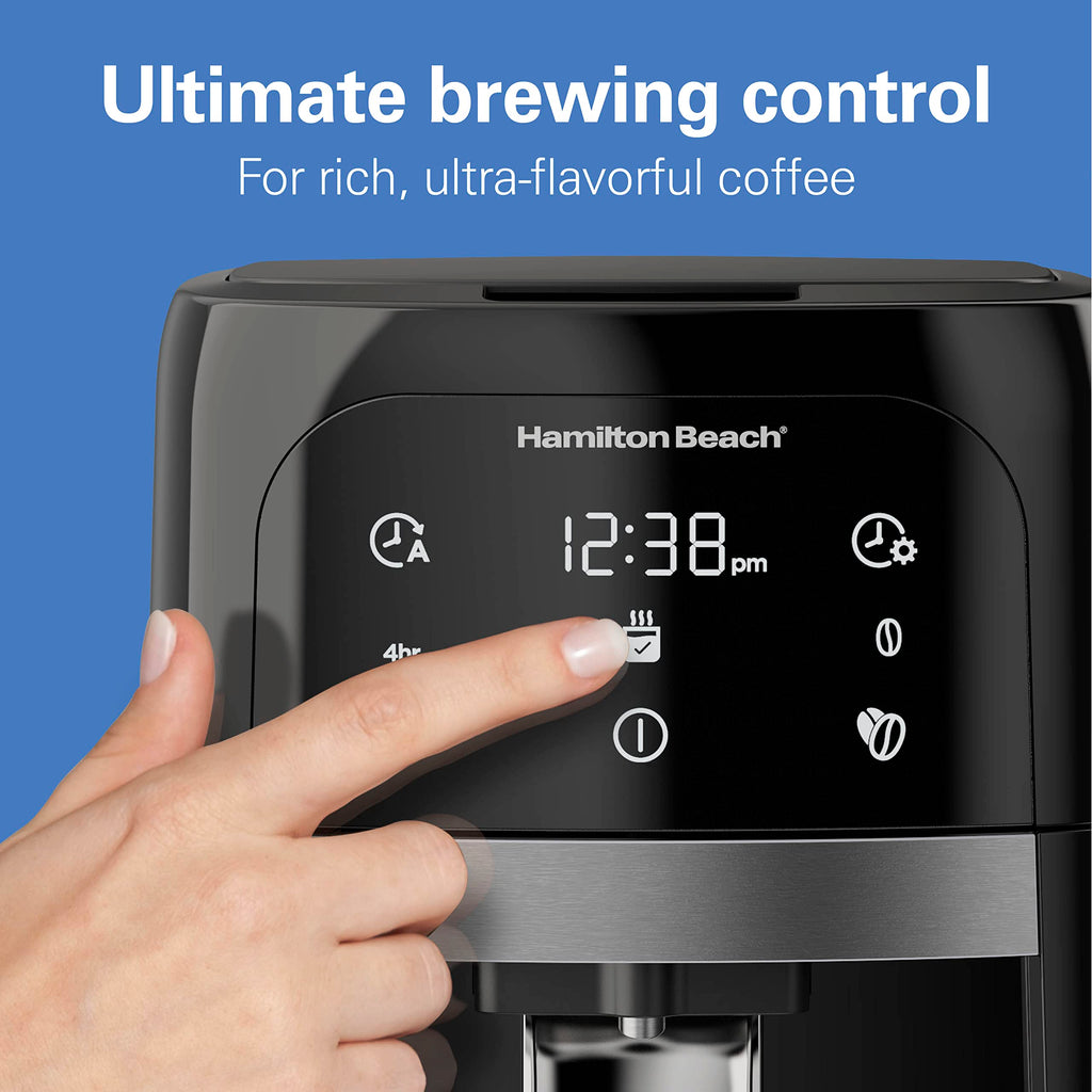 Programmable Dispensing Drip Coffee Maker with 14 Cup Brew Pot, Black D130