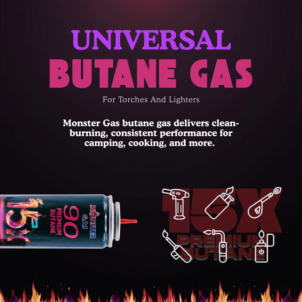 15x Ultra-Pure Butane Fuel Canisters 90ml Q468