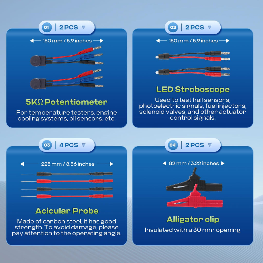 110 Pc Automotive Multimeter Test Leads Kit with Alligator Clips, Banana Plugs & Probes Z87986