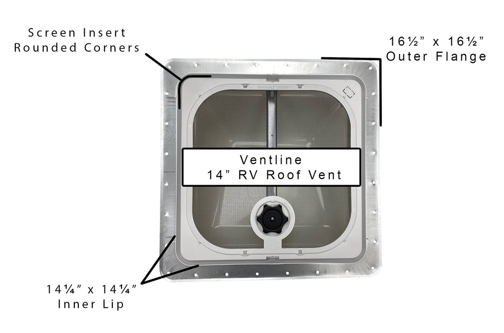 14" RV Roof Vent White Lid Non-Powered L578820