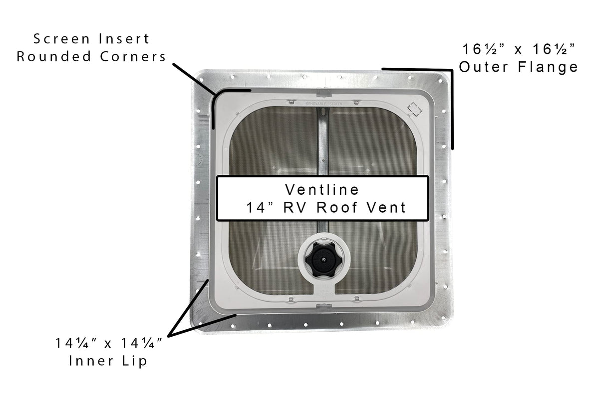 14" RV Roof Vent White Lid Non-Powered L578820