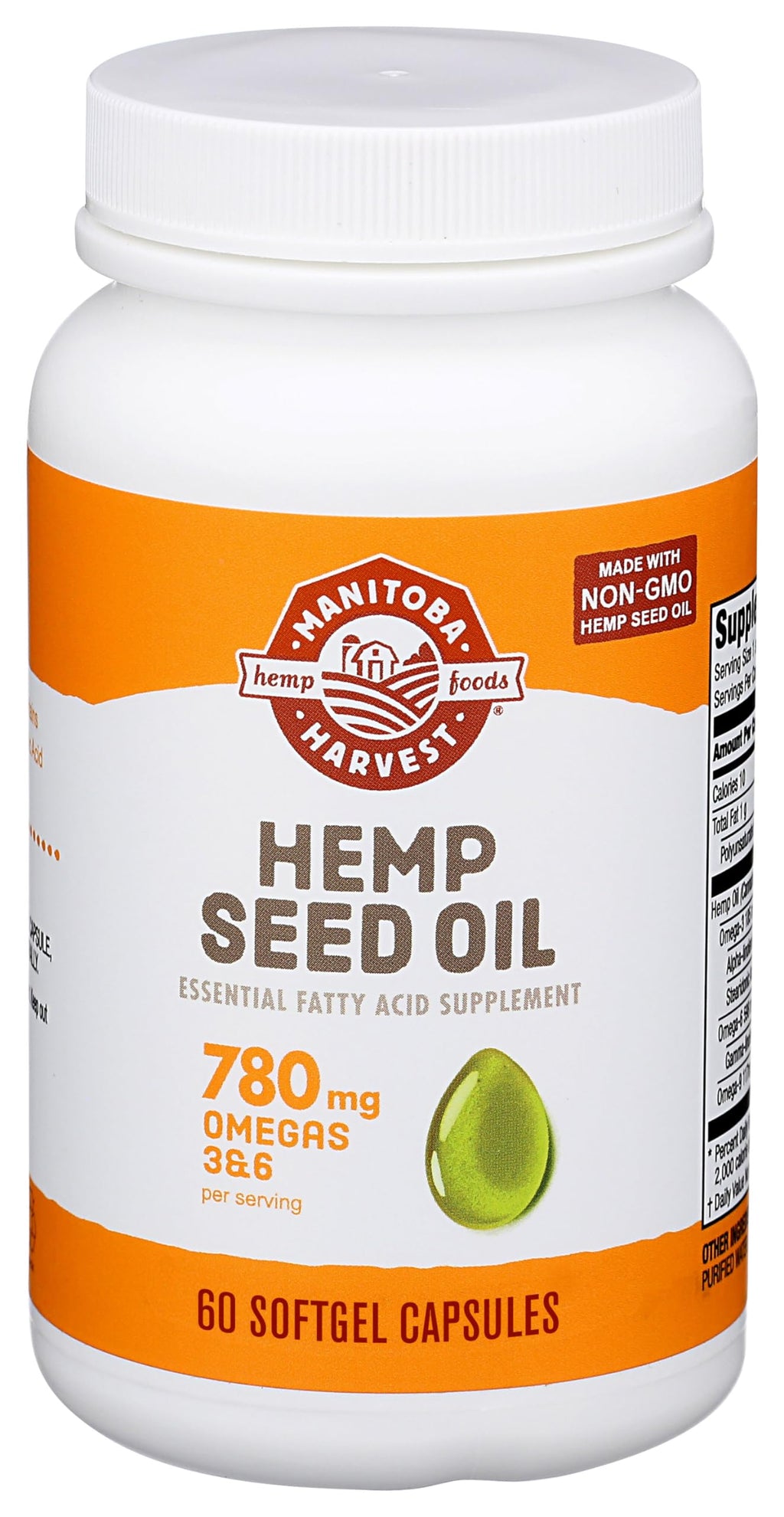 Hemp Seed Oil Softgel Capsules, 60 Count F726703