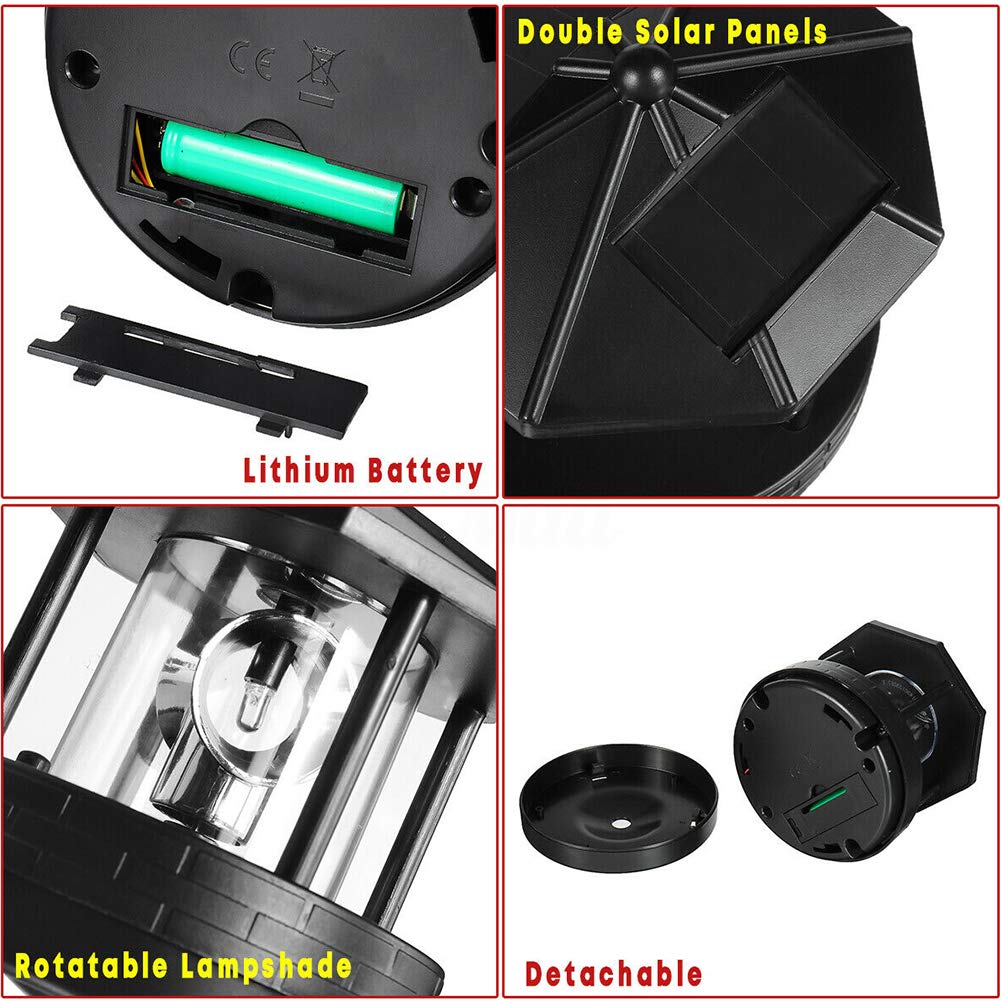 Solar Lighthouse Light with Rotating Beacon Y81218