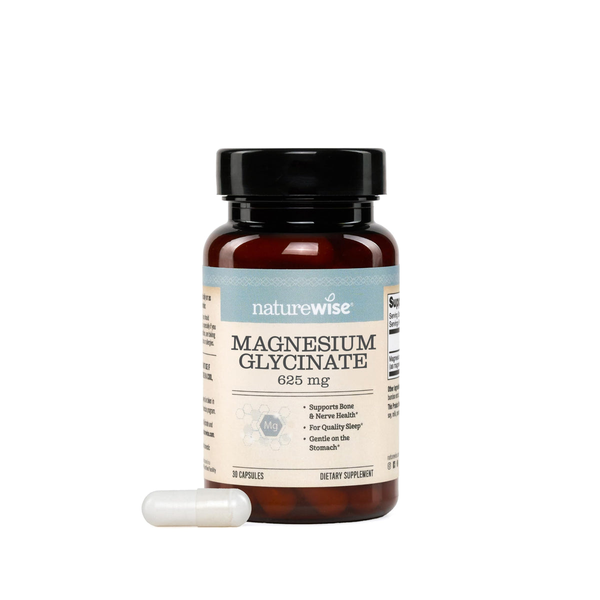 Magnesium Glycinate 625 mg Vegan 30 Capsules H12208