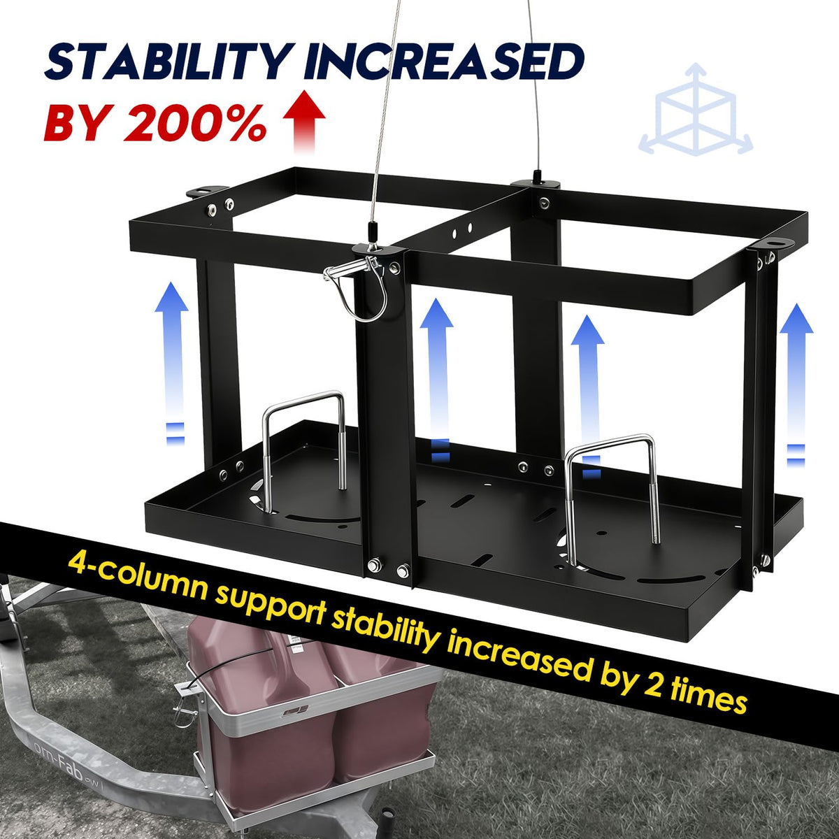 Gas Can Holder with Locking Strap H5298