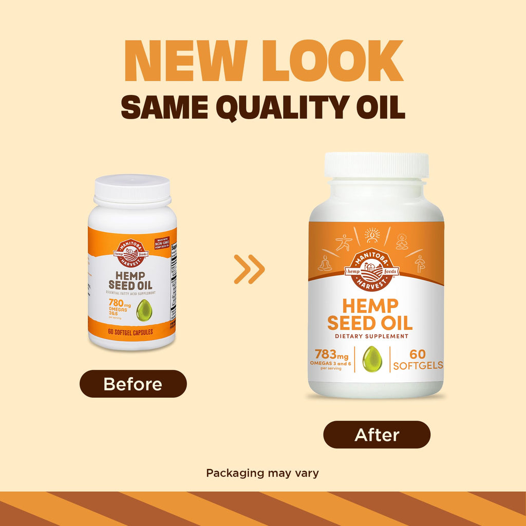 Hemp Seed Oil Softgel Capsules, 60 Count F726703