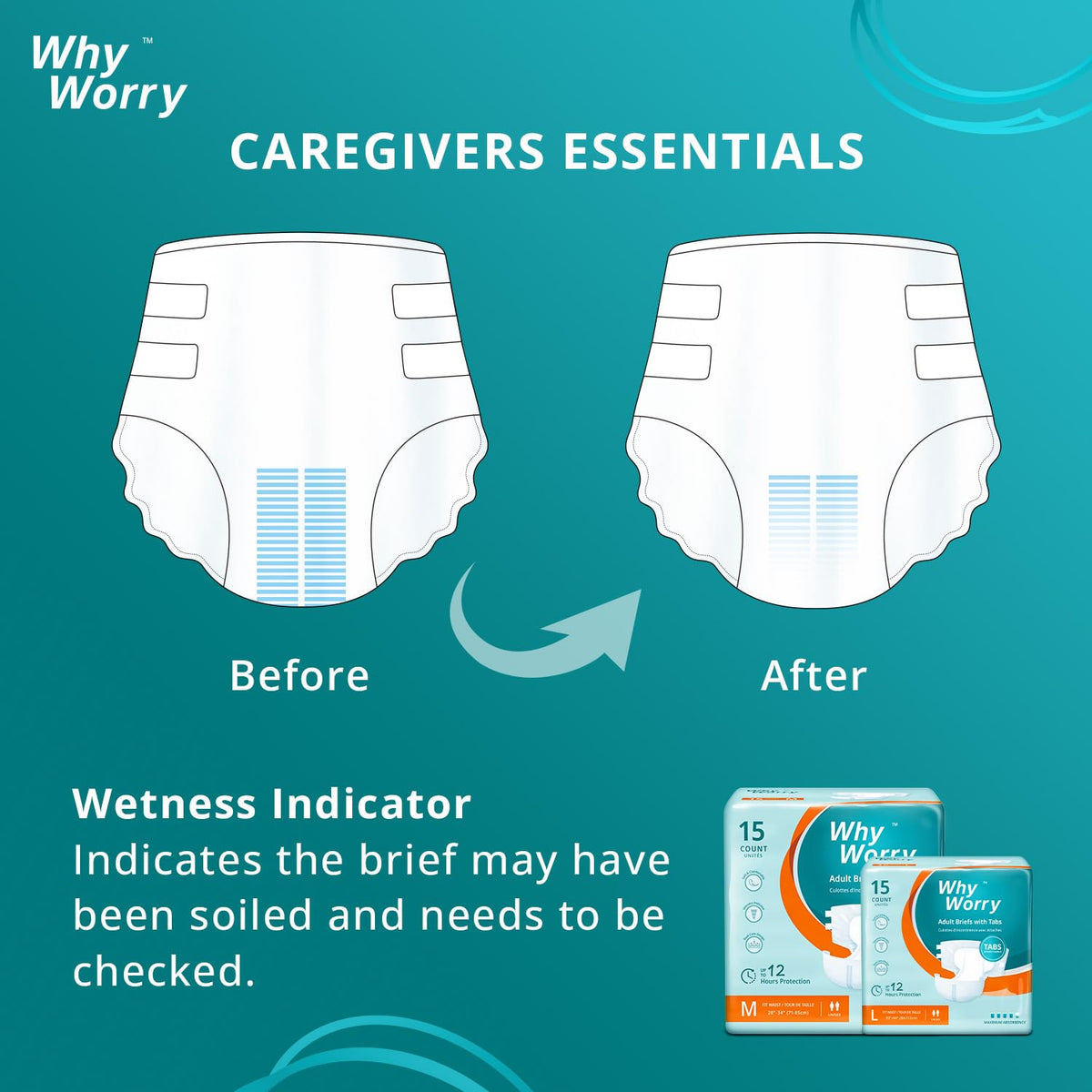 Small Adult Diapers with Tabs, 15 Count & Ultra Thick Bathing Wipes J5168
