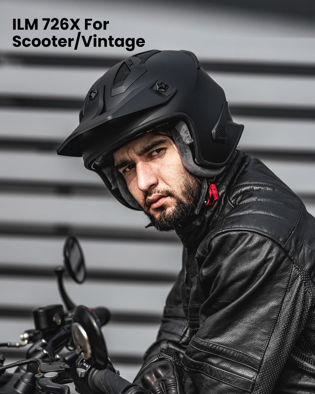 Open Face 3/4 Half Motorcycle Helmet DOT Matte Black M M840892