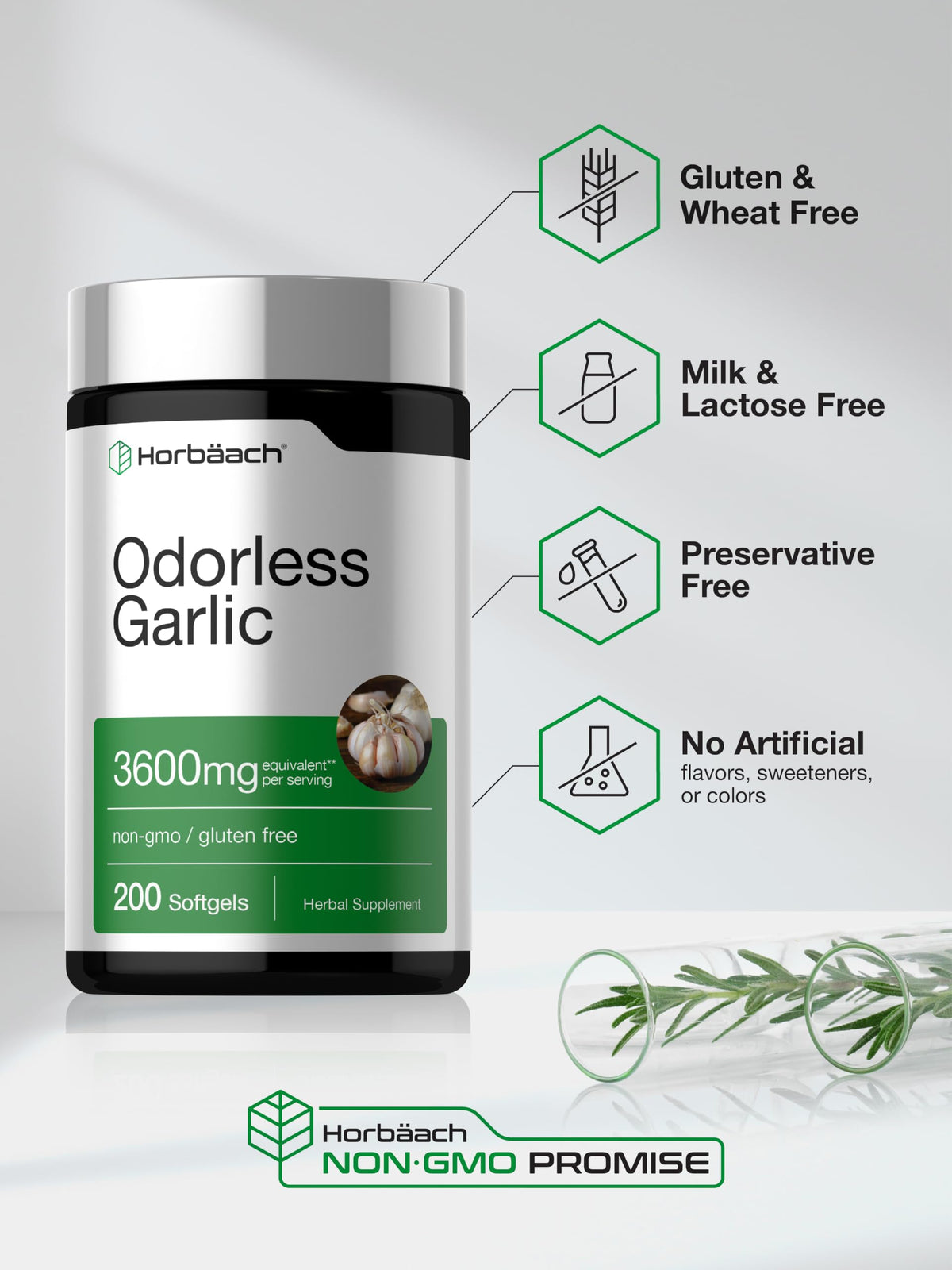 Odorless Garlic Softgel Supplement 200 Pills T271