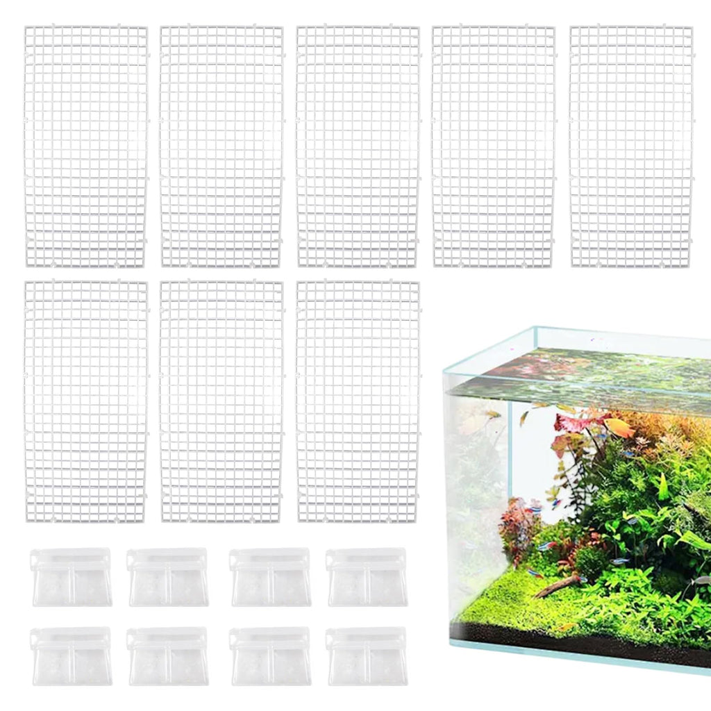 8 Pack Transparent Acrylic Aquarium Lid with Clips T1001