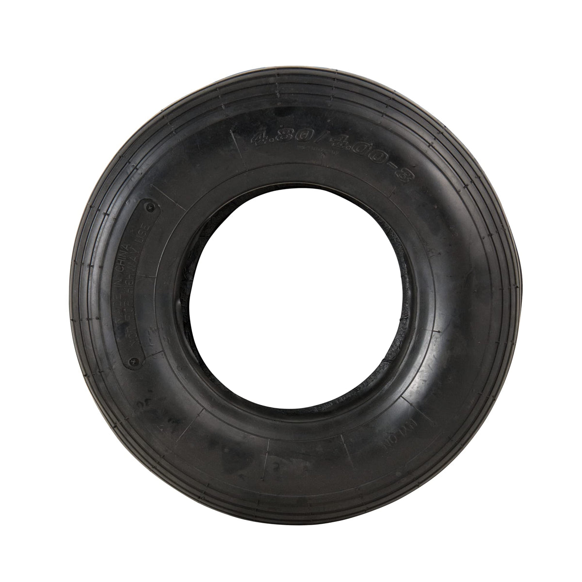 4.80/4.00-8" Ribbed Tread Pneumatic Tire and Inner Tube Set I65791