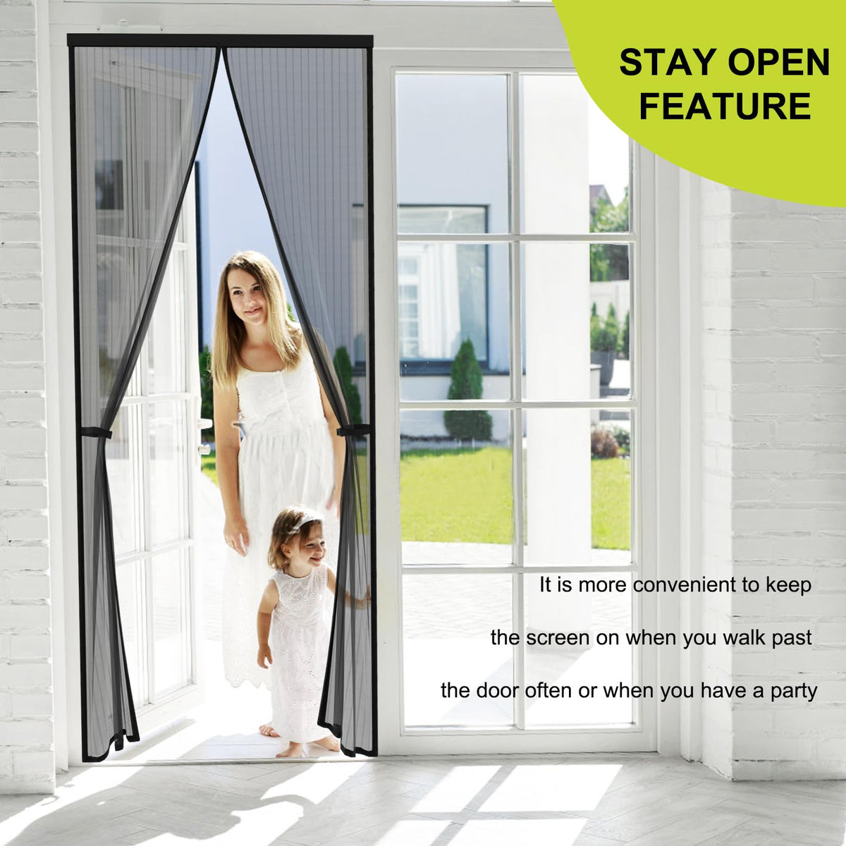Magnetic Screen Door 36 x 82 in Mesh Curtain U659