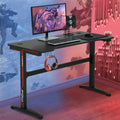 47 Inch T-Shaped Gaming Desk with Headphone Hook and Cup Holder C15000