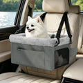Dog Booster Seat with Metal Frame and Safety Leash, Grey S653411