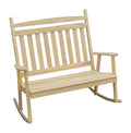 51 Inch Unfinished Pine Wood Double Rocking Chair Z52422