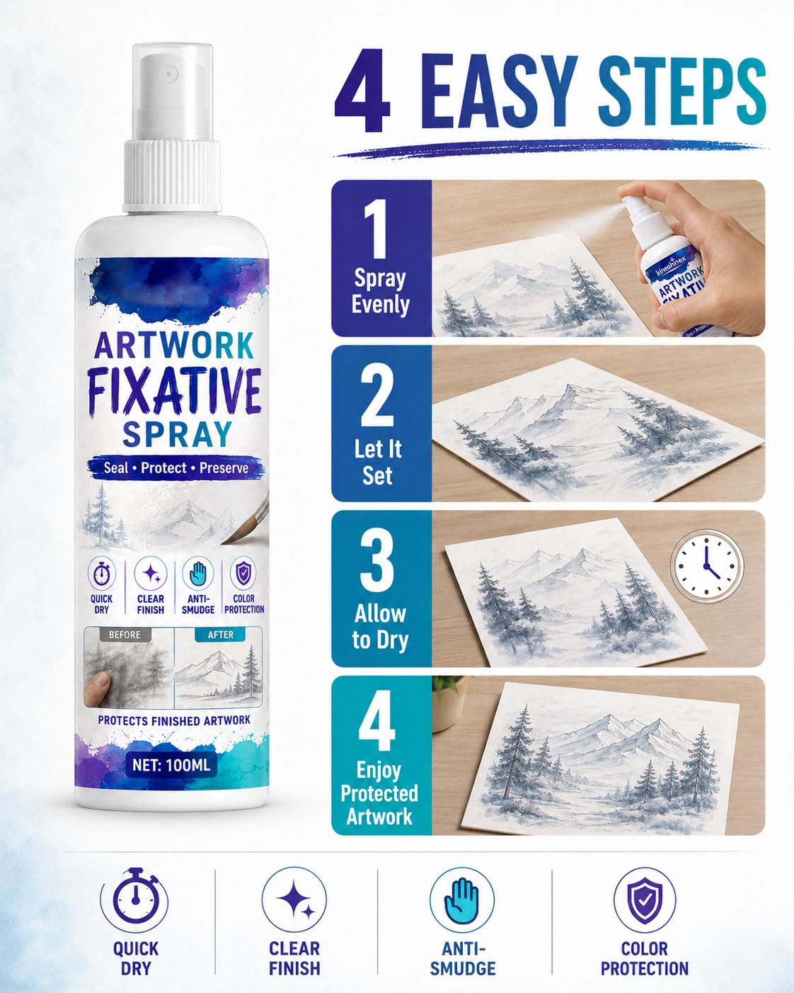 100ml Workable Fixative Spray V645852