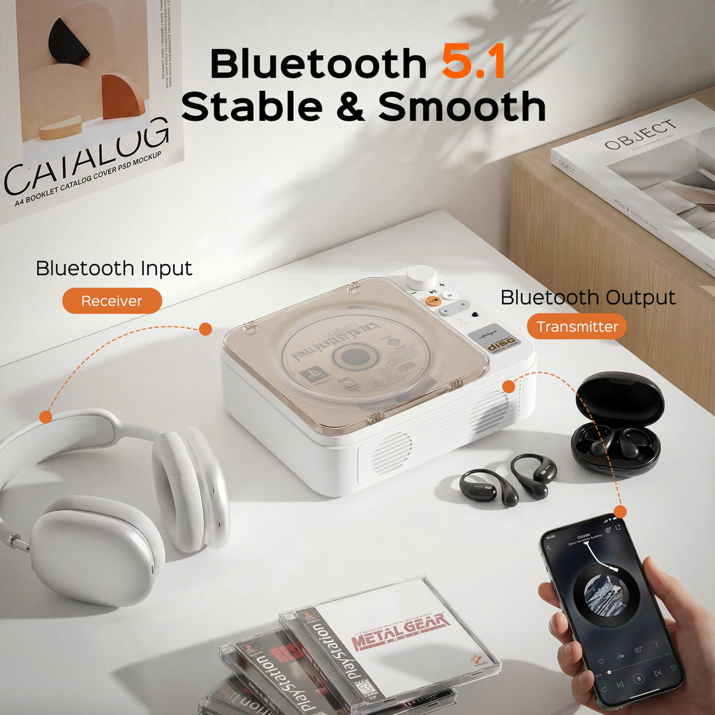 Portable CD Player with Bluetooth Q2656