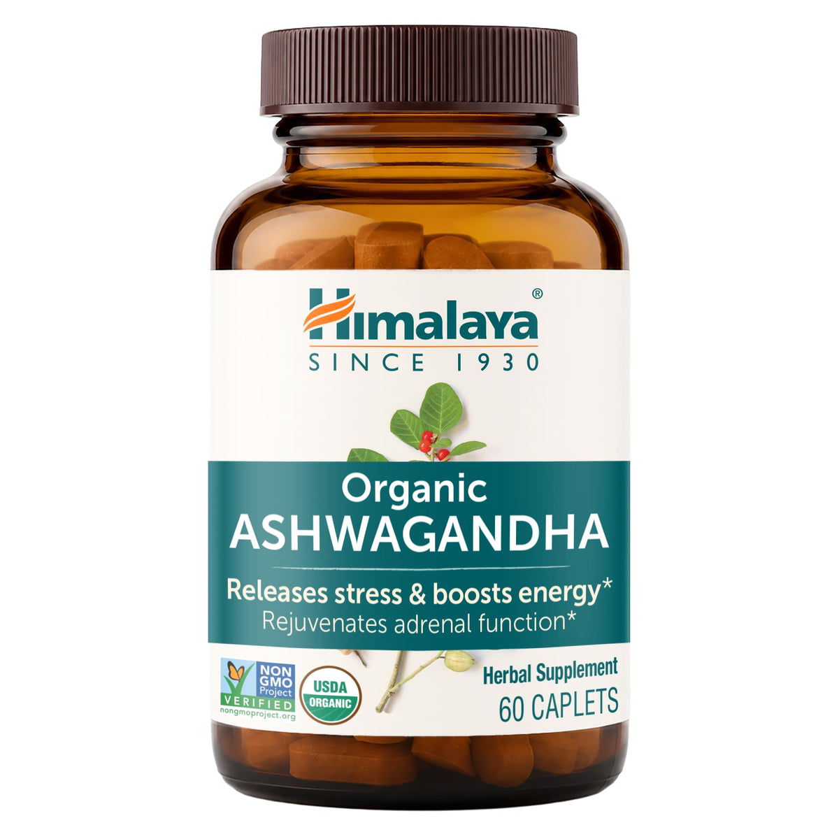 USDA Organic Ashwagandha Root 670 mg 60 Caplets R563