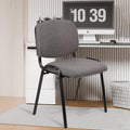 Set of 5 Grey Fabric Stackable Chairs Metal Frame T672874