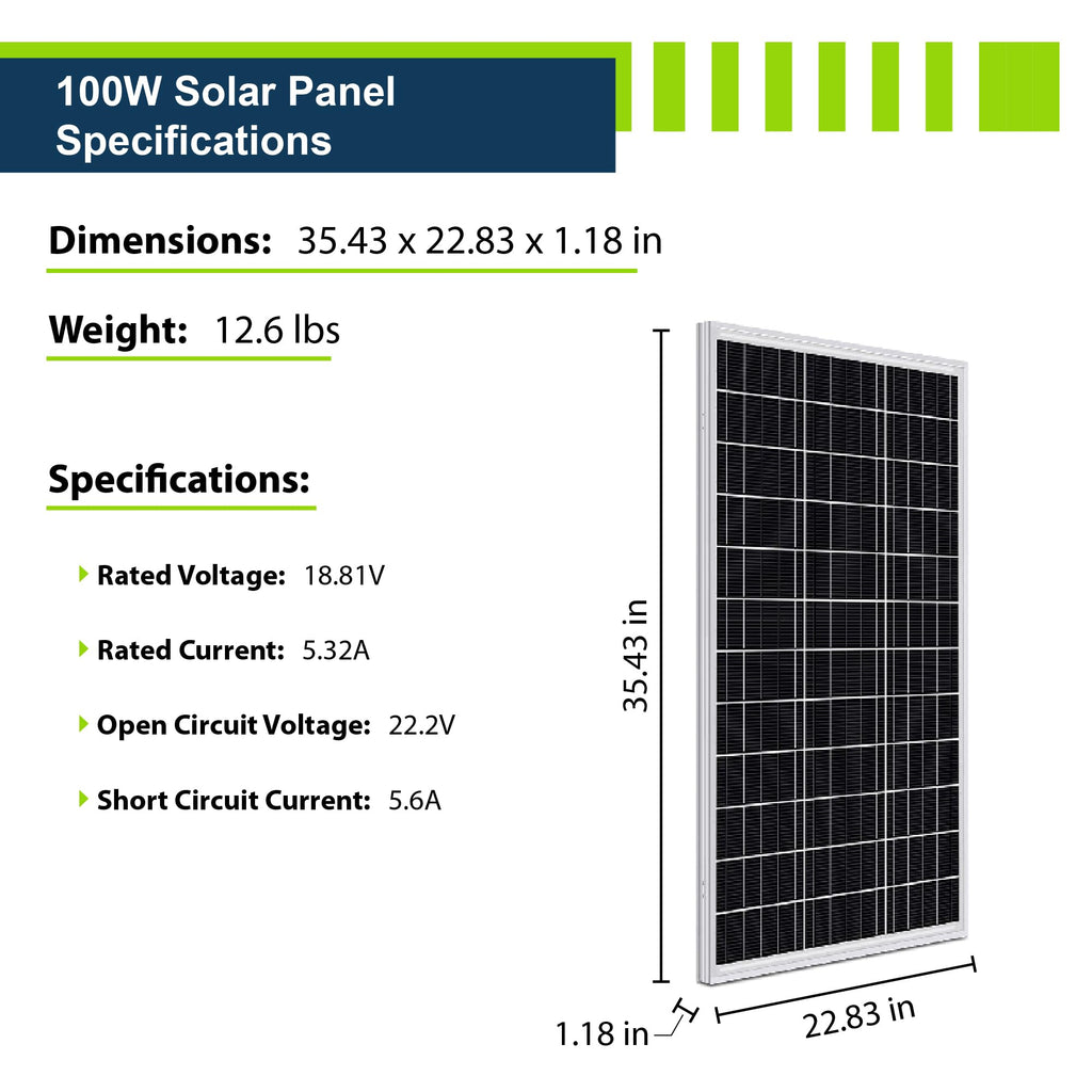 12V 100Ah LiFePO4 Solar Power Kit with 300W Mono Solar Panels L858