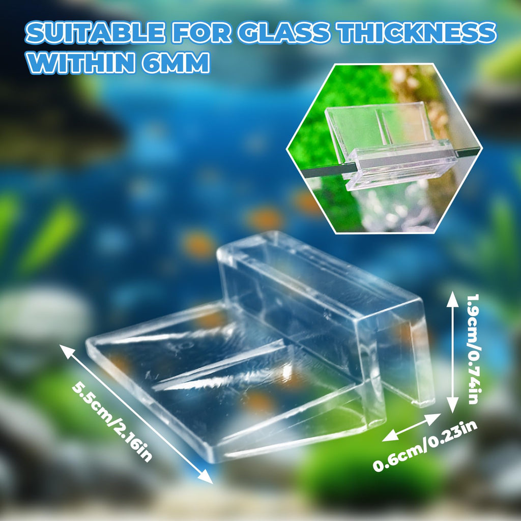 8 Pack Transparent Acrylic Aquarium Lid with Clips T1001