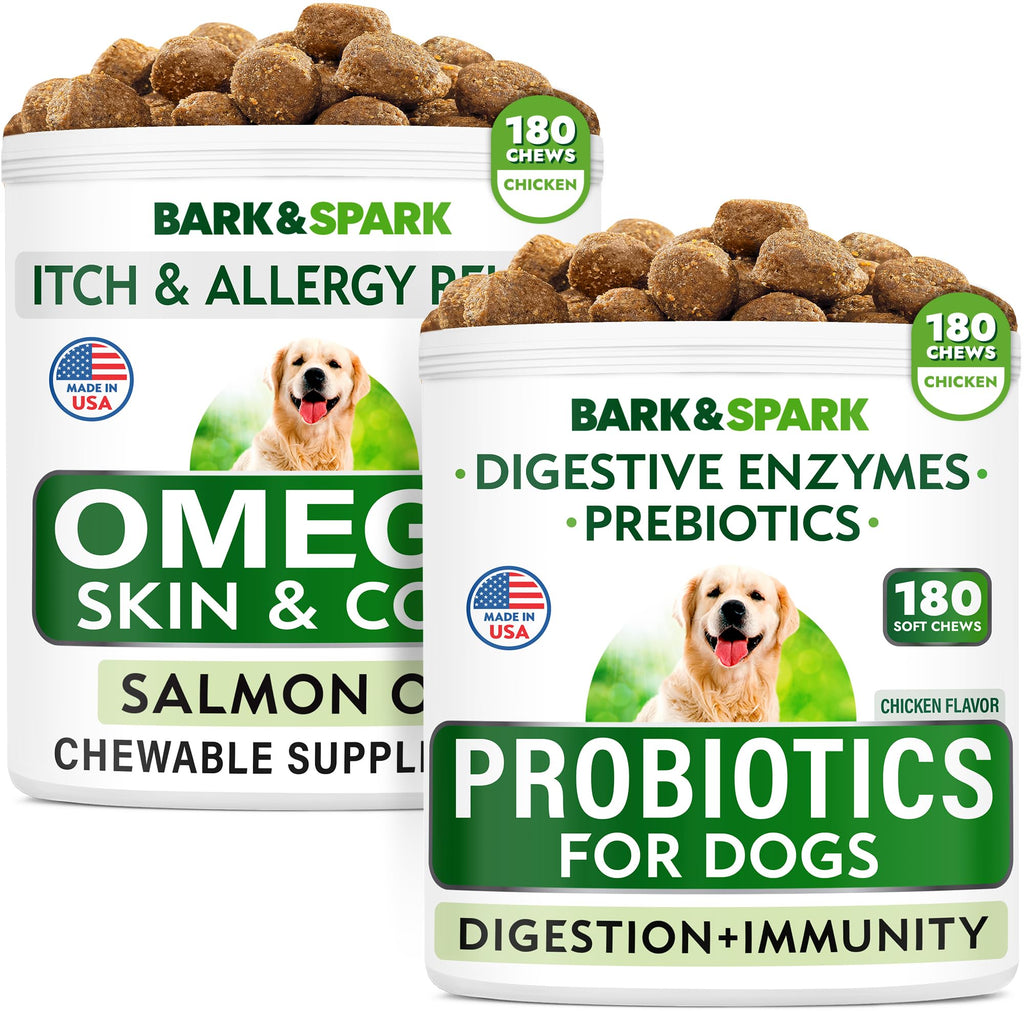 Dog Probiotics Chews + Omega 3 Bundle N2334