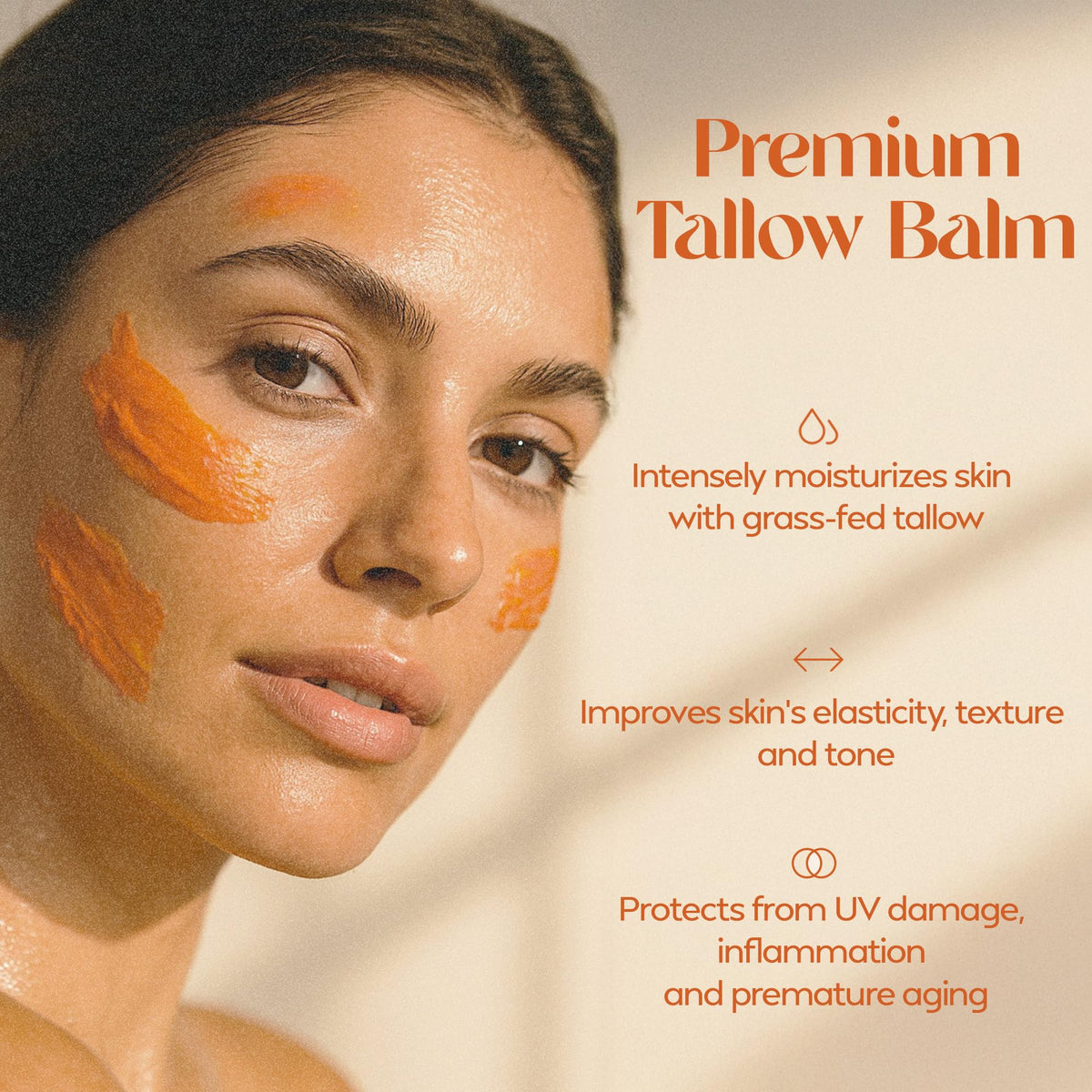 Tallow Face Balm with Cacay Oil, Frankincense & Astaxanthin 1 oz O2129