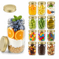 16 oz Glass Mason Jars with Lids and Bands, 12 Pack A797