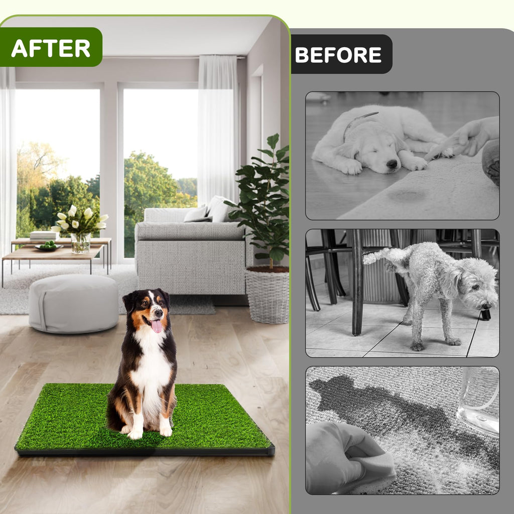 34''X23'' Artificial Turf Dog Grass Pad with Tray R625384