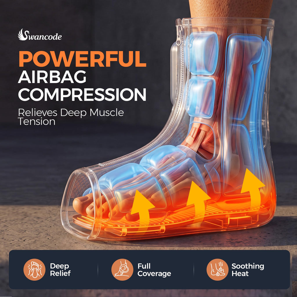 Air Compression Foot and Ankle Massager with Heat E471