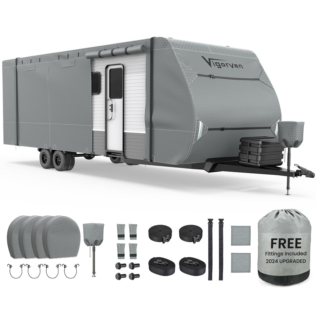 30-33FT Water-Resistant Travel Trailer RV Cover E18056