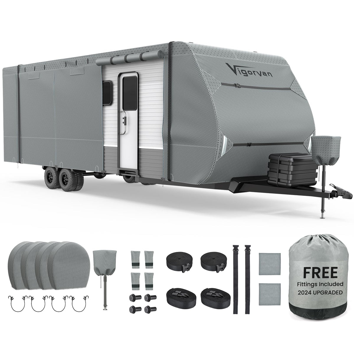 30-33FT Water-Resistant Travel Trailer RV Cover E18056