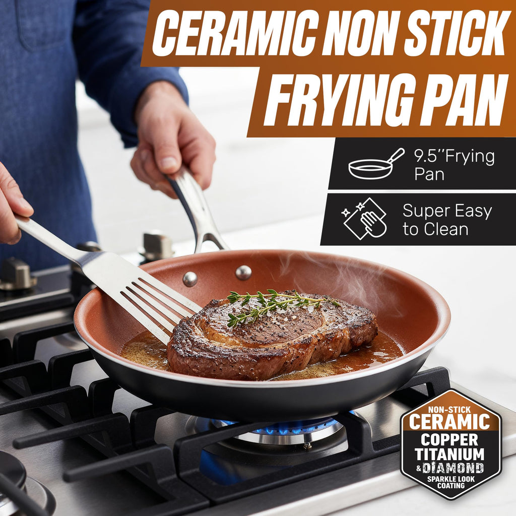 12 Pc Titanium Ceramic Nonstick Cookware Set Z5404