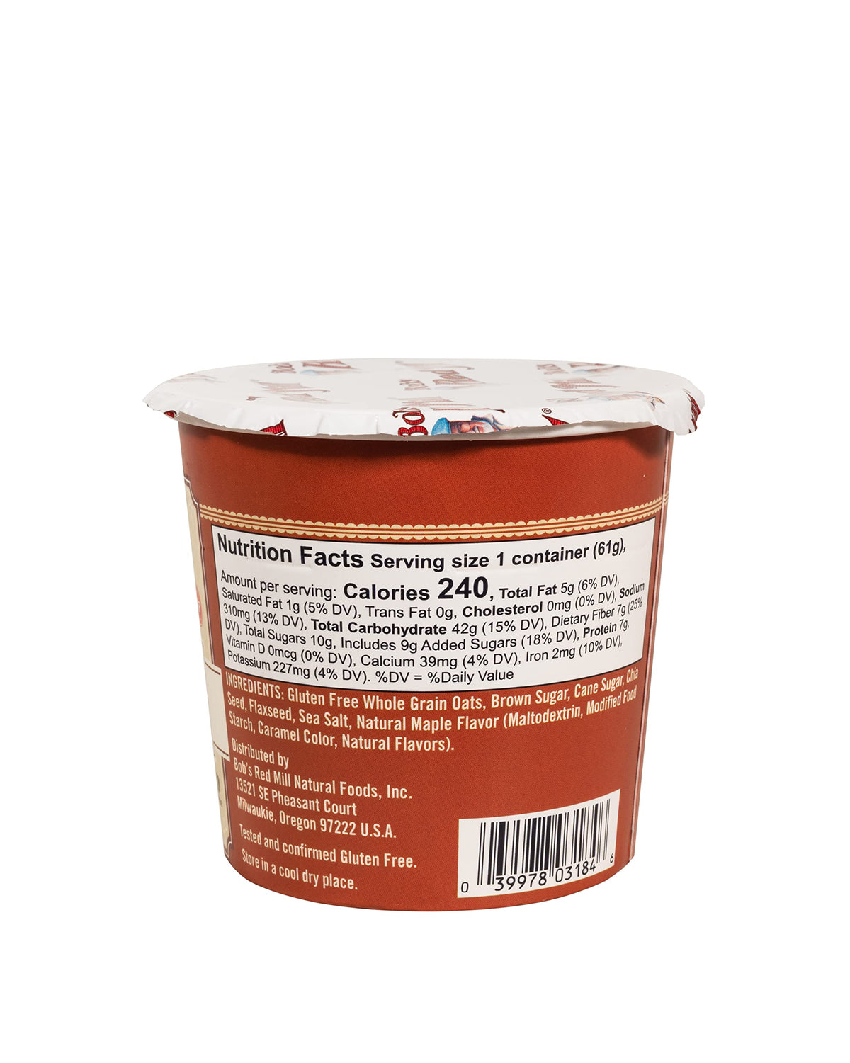 Maple & Brown Sugar Oatmeal Cup, 2.15 Ounce (Pack of 12) D820719