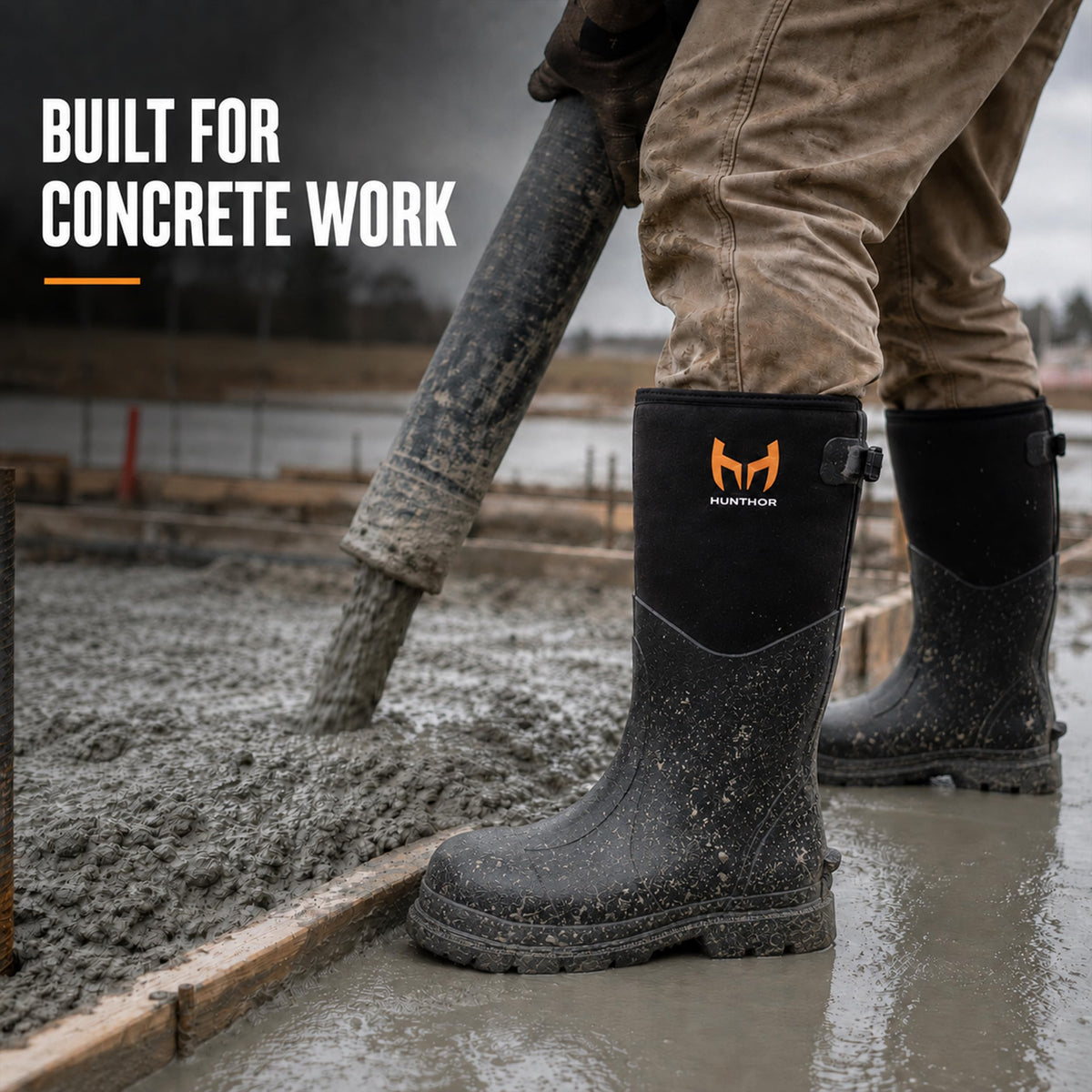 Steel Toe Rubber Work Boots A936248