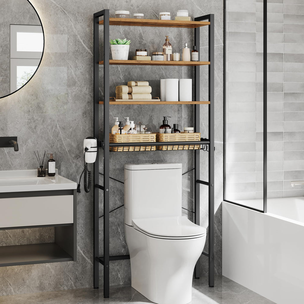 4-Tier Over the Toilet Storage with Basket Z4251