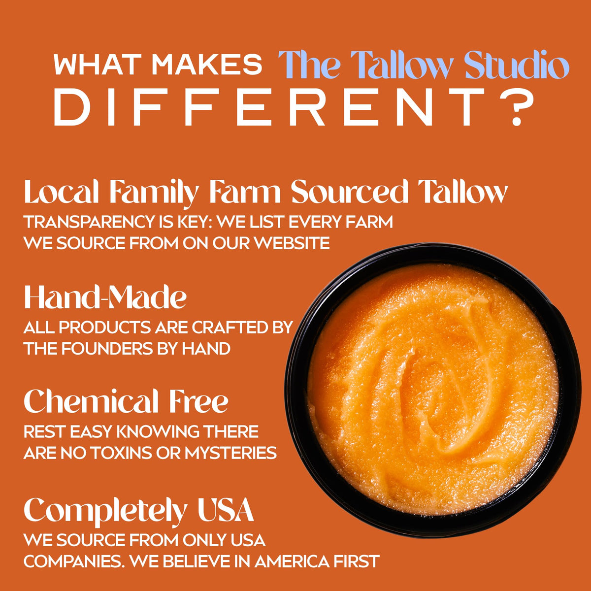 Tallow Face Balm with Cacay Oil, Frankincense & Astaxanthin 1 oz O2129