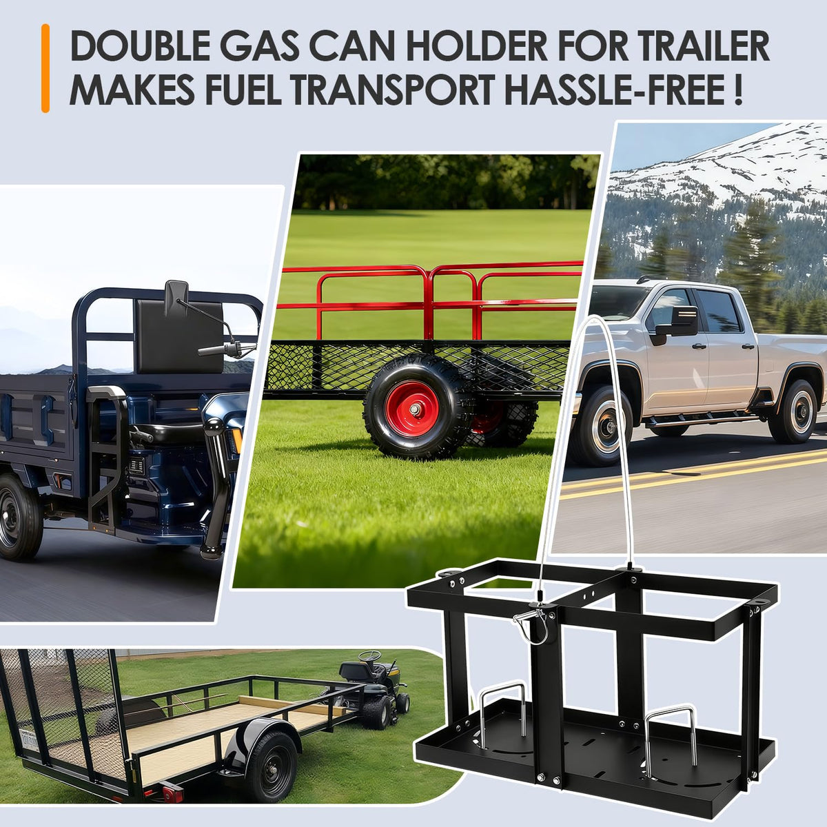 Gas Can Holder with Locking Strap H5298
