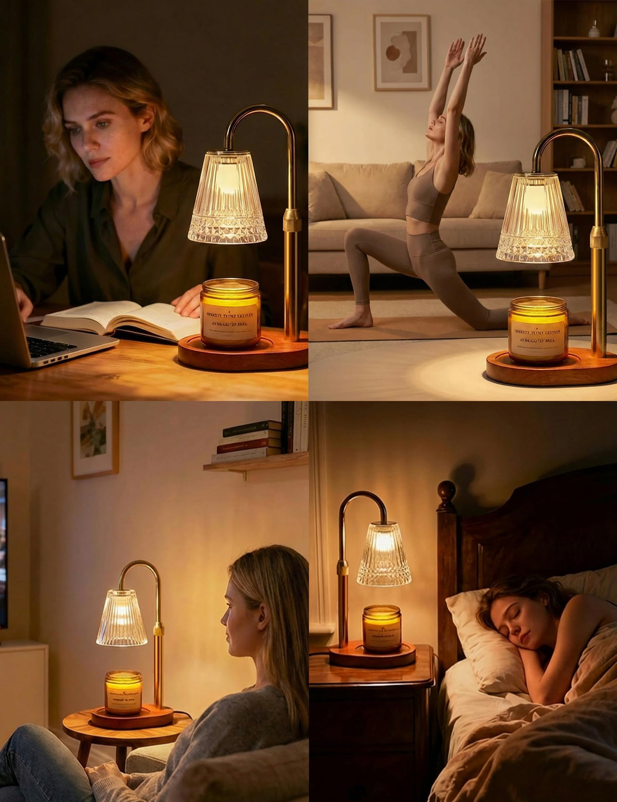 Dimmable Height Adjustable Candle Warmer Lamp with Timer K7718