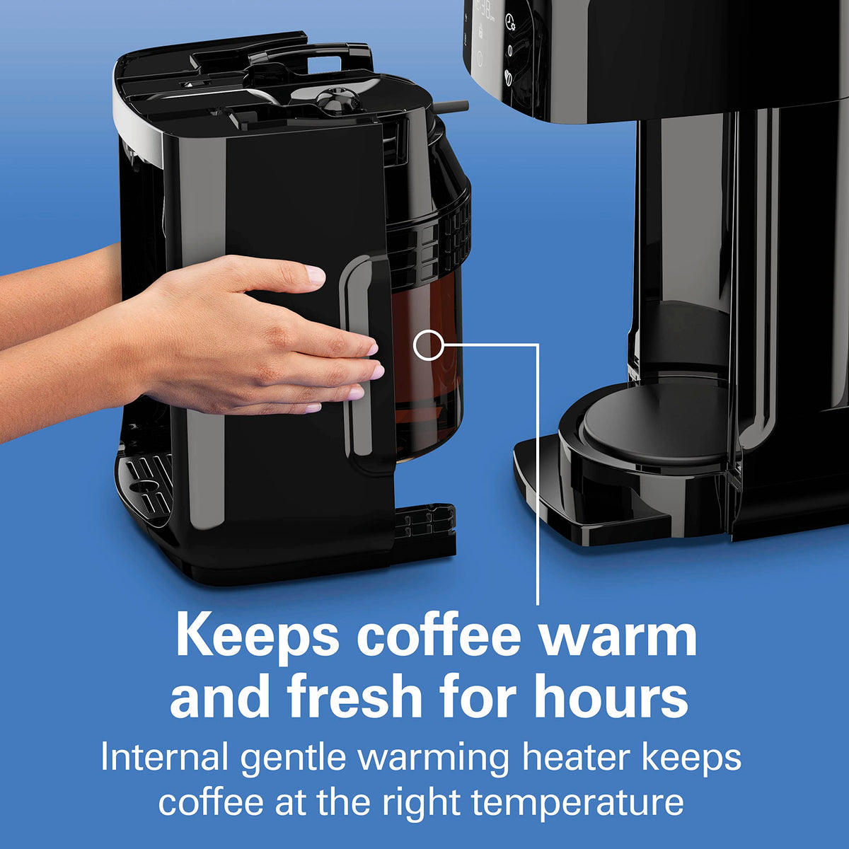 Programmable Dispensing Drip Coffee Maker with 14 Cup Brew Pot, Black D130