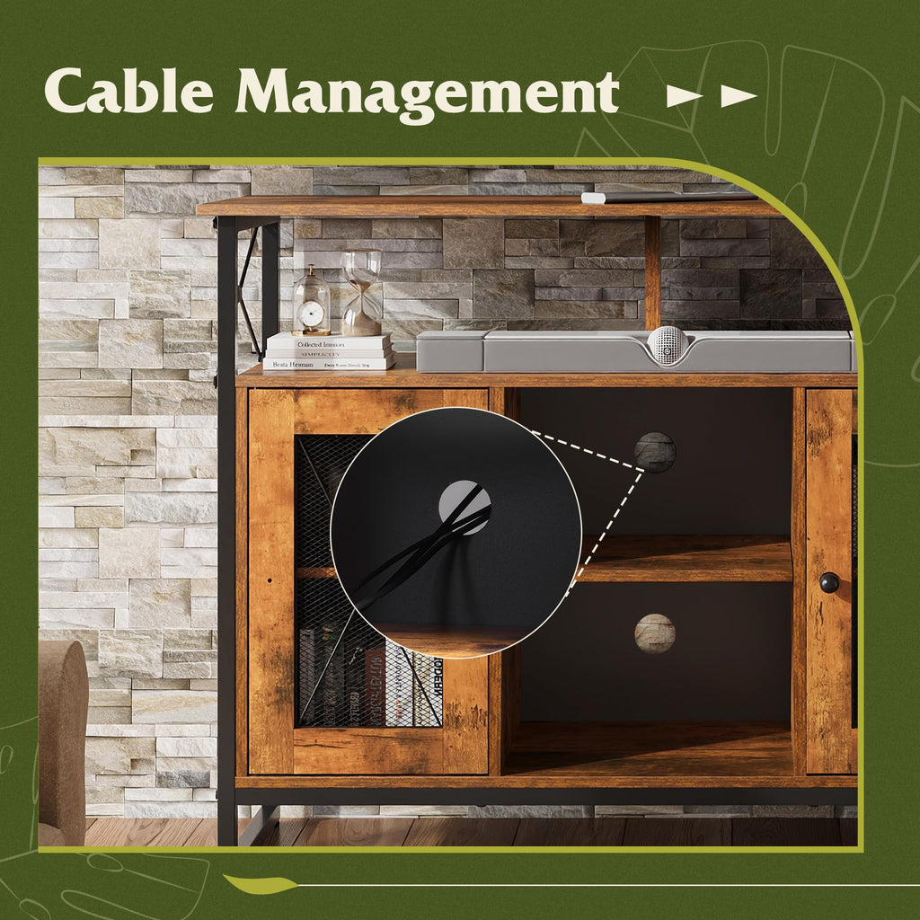 43 Inch TV Stand with Storage Cabinet J893635