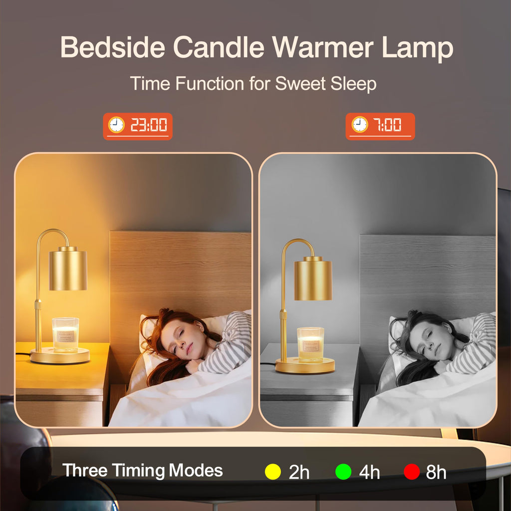 Height Adjustable Electric Candle Warmer Lamp with Timer & Dimmer S739
